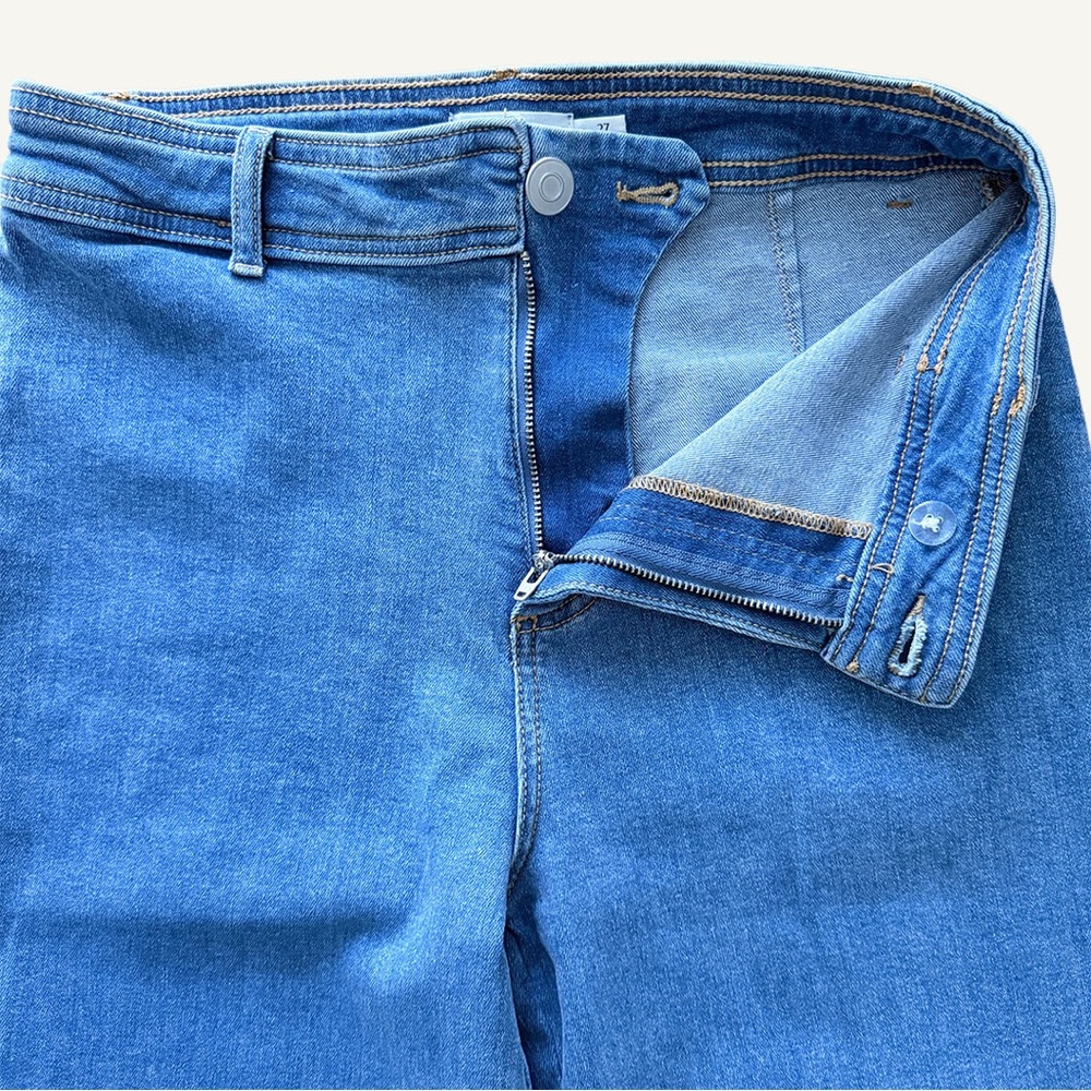 Avec Les Filles Wide Leg Jeans Medium Wash High Rise 27 - Picture 5 of 9